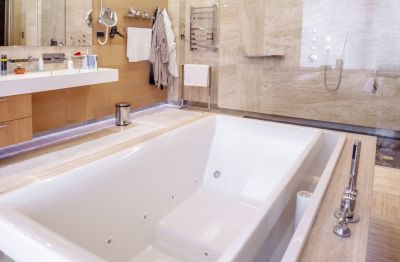 New Bathtub with Modern Fixtures